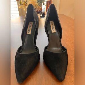 Steve Madden Pumps in Black Faux Snake Skin suede stiletto Size 9.5 High Heel